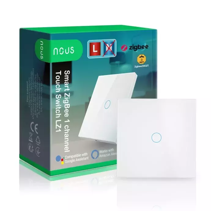 Nous LZ1 Smart ZigBee Touch okos fali süllyesztett okos érintő kapcsoló
