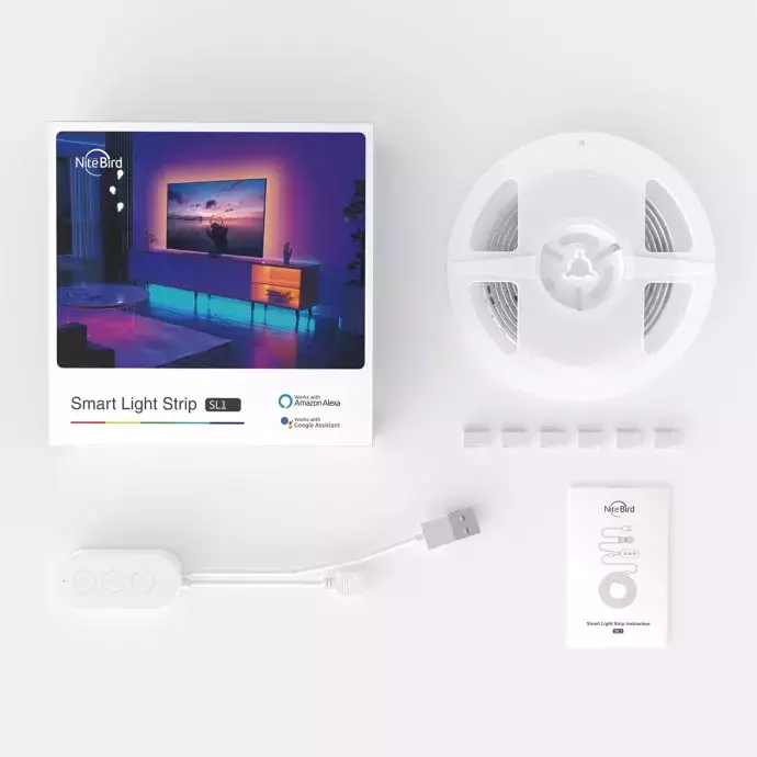 NiteBird SL1  smart WiFi-s okos RGB LED szalag 2,8m